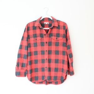 Madewell Vintage Red and Black Flannel Size Small